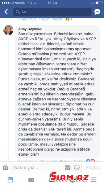 Xədicə İsmayıl müsavatçı və cəbhəçilərlə “atışdı” - FOTO