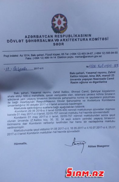 Bakının mərkəzində intihar dramı yaşanır: sakin bu yolla özbaşınalığa etiraz edir